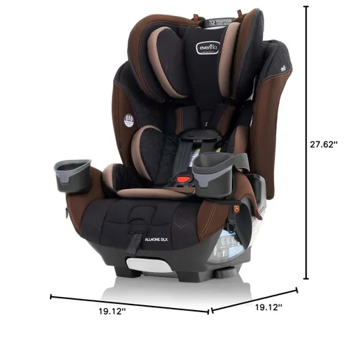Miniatura 10 de Evenflo EveryFit/All4One - Asiento convertible 3 en 1 para automóvil con funda de limpieza rápida (marrón Belmont)