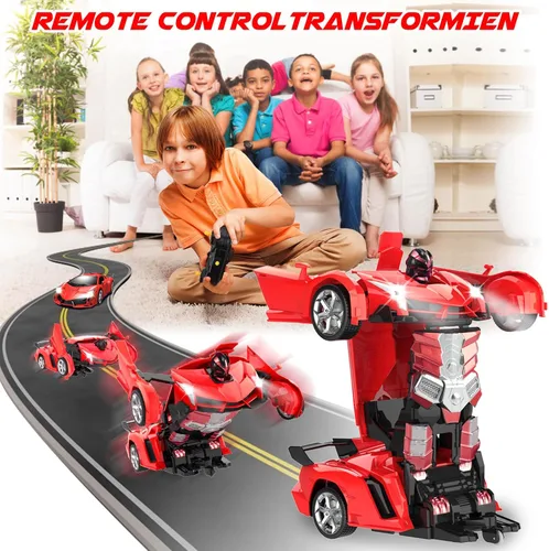 Miniatura 2 de Chridark Juguetes de Coche a Control Remoto - Coches RC Transformables para Niños, Juguetes de Coche Robot Transformable, Regalo de Juguetes