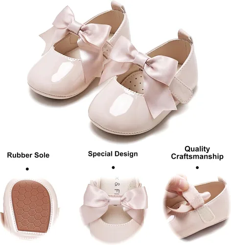 Miniatura 268 de Felix & Flora Zapatos de bebé de suela suave - Zapatos de bebé para caminar, mocasines, suela de goma, zapatos de cuna