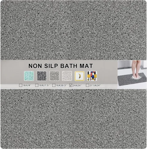 Miniatura 17 de Tapete antideslizante para bañera, tapete de baño antideslizante de 0.6 pulgadas, extra grueso, de secado rápido, tapete de ducha antideslizante