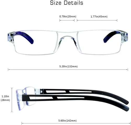 Miniatura 3 de VisionGlobal 8 pares de anteojos de lectura, anteojos con filtro de luz azul, anteojos de lectura para computadora para mujeres y hombres, marco