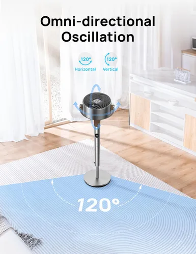 Miniatura 4 de Dreo Ventilador de pie con control remoto, ventilador de torre con control remoto, ventiladores oscilantes para dormitorio y hogar
