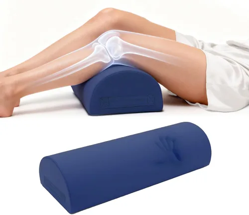 Miniatura 9 de Almohada debajo de la rodilla para dormir de espalda, almohada de media luna para piernas, almohada de espuma viscoelástica para dormir de espalda