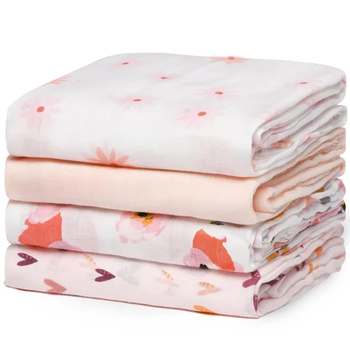 Miniatura 22 de Momcozy Mantas de muselina para bebé, suaves y sedosas de 47 x 47 pulgadas, mantas transpirables para envolver al recién nacido, para niños y niñas