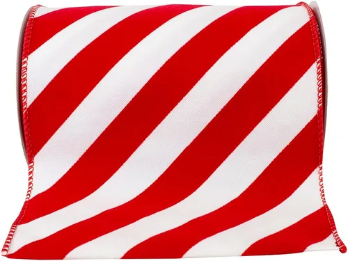 Miniatura 20 de Cinta patriótica roja, blanca y azul – 4 pulgadas x 10 yardas, 4 de julio, 250 aniversario de Estados Unidos, borde con cable, bandera