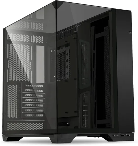 Lian Li O11 Vision - Paneles triples de vidrio templado - Caja de PC de torre media ATX de cámara dual - Hasta 2 × 360mm de radiadores - Bandeja de