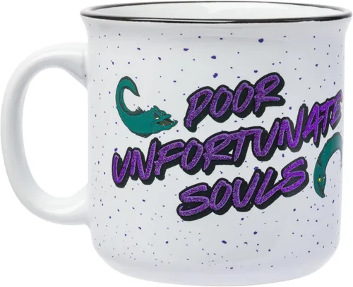 Miniatura 2 de Silver Buffalo - Taza grande de cerámica de Disney Villanos La Sirenita Ursula Almas Pobres Desafortunadas Glitter Camper, 20 onzas Úrsula Pobres