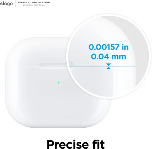 Miniatura 5 de elago - Protector contra el polvo compatible con AirPods 3, adhesivo metálico a prueba de polvo, película ultra delgada, acabado de aspecto lujoso