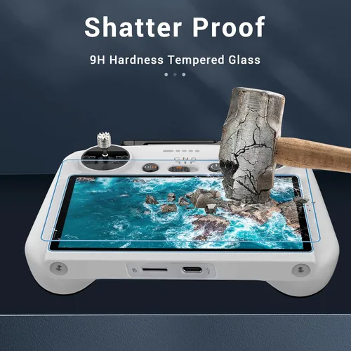 Miniatura 6 de CYNOVA Protector de Pantalla DJI RC2 con Kit de Alineación Automática, Protector de Pantalla de Vidrio Templado HD para Controlador DJI RC, Película