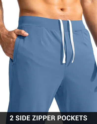 Miniatura 5 de G Gradual Pantalones deportivos de golf para hombre con bolsillos con cremallera, pantalones elásticos ajustados para correr, trabajo y correr