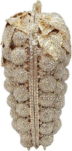 Miniatura 6 de AiUWay - Bolsos de noche con diamantes de imitación para mujer