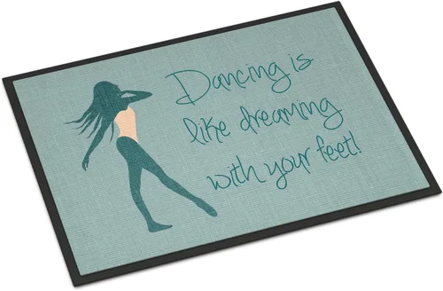 Miniatura 17 de Caroline's Treasures BB5374MAT Let's Dance Linen - Felpudo de lino verde azulado de 18 x 27 pulgadas, tapete para puerta delantera, para interiores