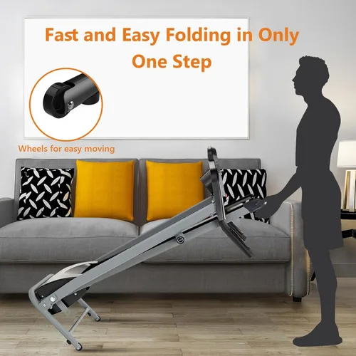 Miniatura 4 de Yangming Caminadora plegable 2 en 1, caminadora de 3.5 HP para debajo del escritorio, sin instalación, cinta de correr plegable compacta