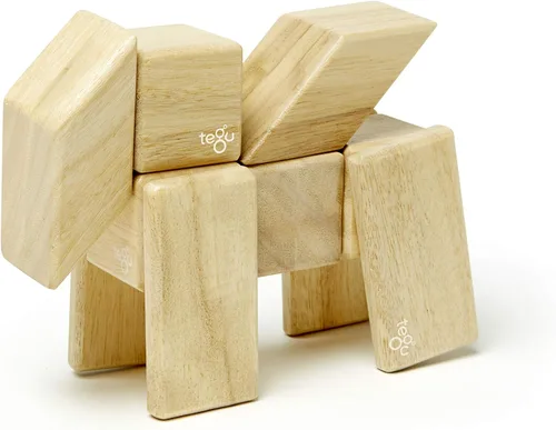 Miniatura 8 de Conjunto de 24 bloques magnéticos de madera de Tegu, Natural