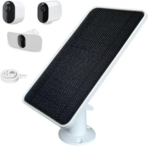 JJMASEE Cargador de panel solar para Arlo Pro 4/5S 2K, Ultra 2/XL, Pro 3/4 XL, Ultra/Go de 2 a 13 pies resistente a la intemperie cable magnético y