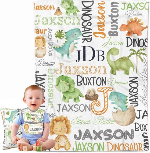 Miniatura 11 de Manta de bebé personalizada para niños y niñas, regalos de bebé personalizados de elefante, manta de bebé personalizada para niñas y niños, mantas