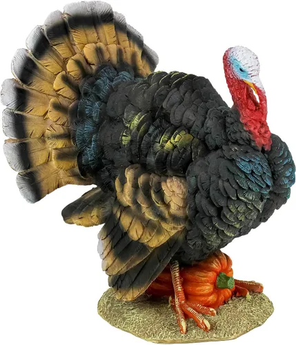 Miniatura 7 de Design Toscano QM2373100 Estatua de Pavo Norteamericano, a todo color, Pequeña