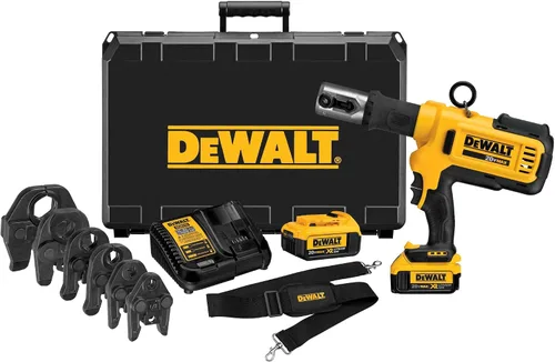 Miniatura 3 de DEWALT 20V MAX Kit de herramienta de presión para tubería de plomería inalámbrica con cabezas de engaste, herramienta de prensa profesional