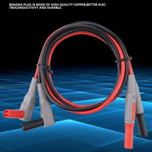 Miniatura 6 de Kit de cables de prueba P1300B, multímetro digital electrónico de cables de prueba con extensión de prueba, pinzas de cocodrilo/cocodrilo, puntas