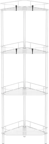 Miniatura 23 de HuggieGems Estante Organizador de Esquina para Ducha de 2 Niveles con Ganchos, Soporte de Estantes de Baño, Negro