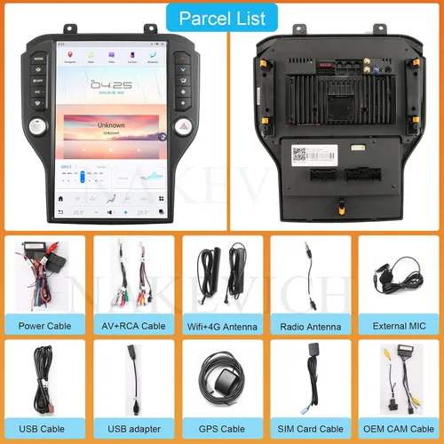 Miniatura 5 de Qualcomm Android 11 Radio de coche de 14.4 pulgadas para Ford Mustang 2015-2020 Actualización estéreo Tesla Style Dash IPS Pantalla táctil Android
