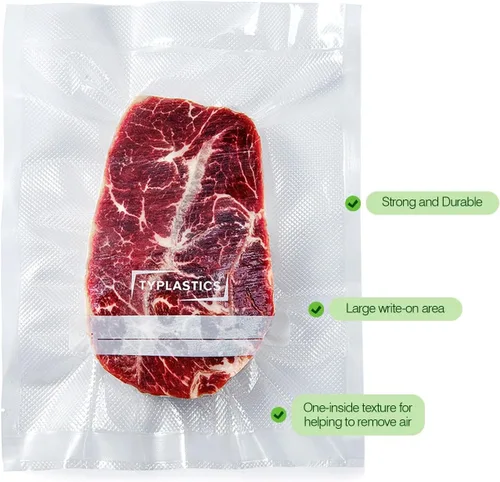 Miniatura 2 de Bolsas selladoras al vacío TYPLASTICS para almacenamiento hermético de alimentos, 1 galón, bolsas precortadas, 100 unidades Food Storage