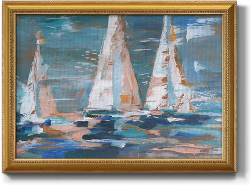 Miniatura 31 de Arte de pared de mapa de Estados Unidos azul sobre líneas blancas y rojas, pintura de fondo, arte abstracto moderno, decoración del hogar, lienzo