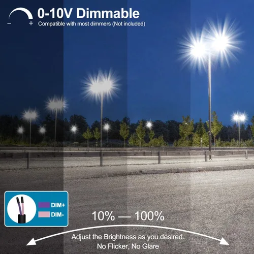 Miniatura 6 de Luz LED de estacionamiento de 150 W con fotocélula del anochecer al amanecer, luz LED regulable para caja de zapatos al aire libre con soporte