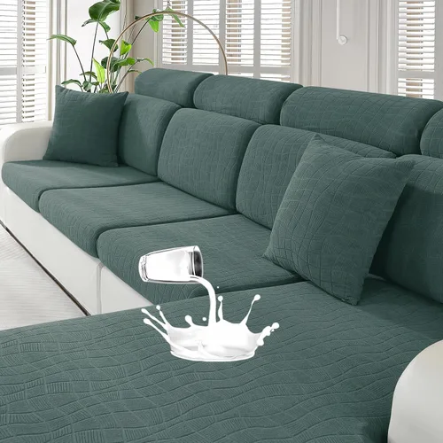 Miniatura 8 de MAXIJIN Fundas impermeables para cojín de sofá Fundas elásticas para asiento de sofá Fundas lavables, Fundas seccionales para cojines de exterior