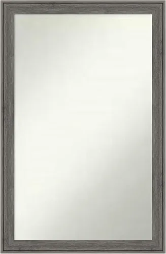 Miniatura 376 de Amanti Art Espejo personalizado, espejo de baño gris plomo a rayas, espejo de pared o espejo de tocador de baño sobre el fregadero