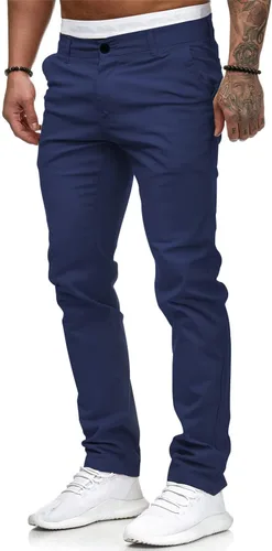 Miniatura 2 de HUNGSON Jeans ajustados casuales para hombre, con teñido elástico, recto, a la moda