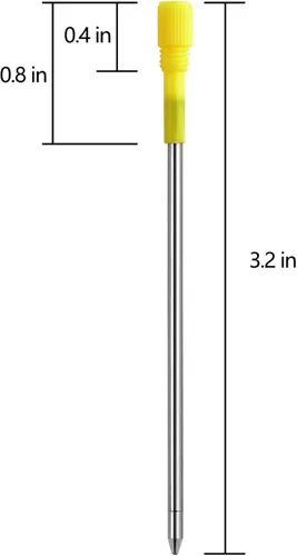 Miniatura 2 de DunBong Recambios de metal para bolígrafo D1, repuesto de bolígrafo, tinta negra, tinta de repuesto de cristal de diamante, 3.2 pulgadas, paquete