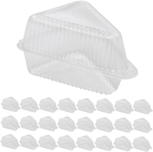 TIDTALEO 50 recipientes para tartas con tapa transparente, cajas de almacenamiento de grado alimenticio para postres, quesos y más para fiestas y