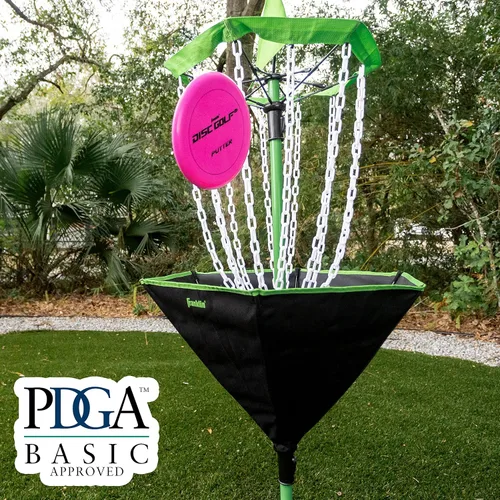 Miniatura 10 de Franklin Sports Cestas de Disc Golf - Objetivo Portátil de Disc Golf con Cadenas Incluidas - Equipo de Soporte de Cesta de Disc Golf para Creación