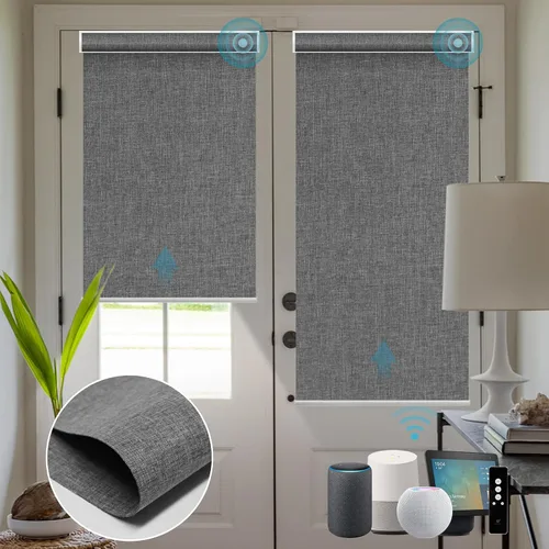 Miniatura 37 de SmartWings Persianas Motorizadas con Sombras para Ventana Control Remoto Funciona con Thread Apple Homekit Z-Wave Alexa 100% Blackout de Doble Cara