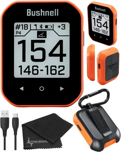Miniatura 7 de Bushnell Phantom 3 Slope GPS Golf Green con tecnología Slope, pantalla táctil, soporte magnético para carrito con paquete y paño para lentes (negro)