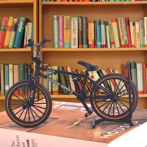 Miniatura 6 de Ailejia Bicicleta de dedo de metal mini, juego de bicicletas BMX de deportes extremos, juguetes para niños y adultos, colección de modelos
