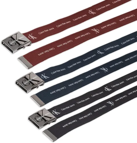 Miniatura 5 de Calvin Klein de los hombres ajustable Firma algodón belt-white