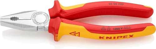 Miniatura 3 de Knipex 03 06 160 SB Alicates Combinados 6,3" con asas aisladas en envases blister