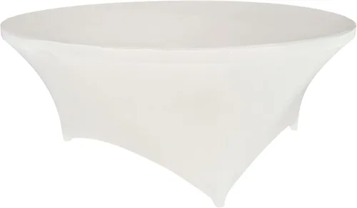 Miniatura 114 de Mantel de cóctel de elastano redondo de 24 pulgadas x 30 pulgadas de alto, color negro