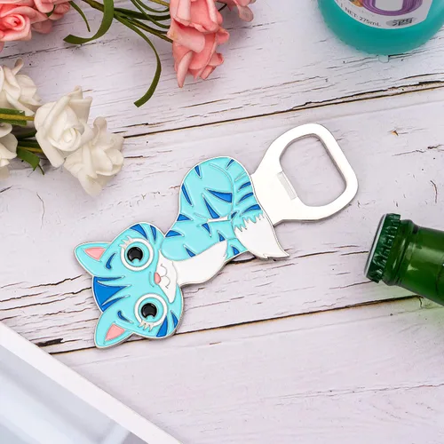 Miniatura 6 de Abrebotellas con forma de gato, abridor de botellas de cerveza, abrebotellas de animales creativos, dureza de aleación de zinc, regalo para papá