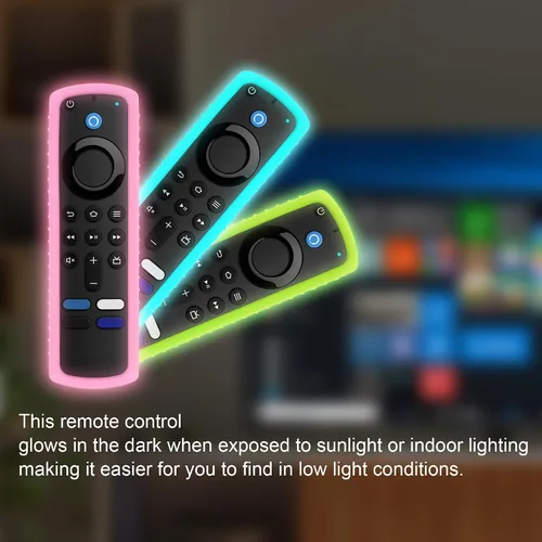 Miniatura 2 de Juego de 3 fundas de silicona para control remoto Fire TV Stick Soft washable silicone skin, compatible with most Fire TV 4K remotes, anti-slip