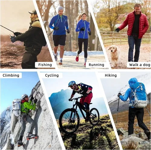 Miniatura 5 de BONFAD Guantes de invierno para hombres y mujeres, con pantalla táctil, guantes cálidos, para clima frío, resistentes al viento, para ciclismo