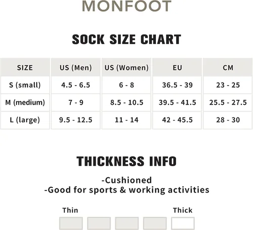 Miniatura 2 de MONFOOT Calcetines deportivos para hombre y mujer, 4-8 pares, paquete múltiple