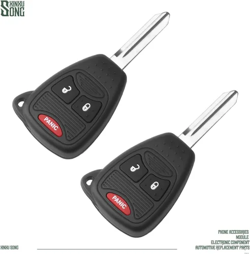 Miniatura 3 de 2 llaves de coche sin llave con control remoto de entrada abatible OHT692427AA de 3 btn compatibles con Ram Commander Compass Grand Cherokee Liberty