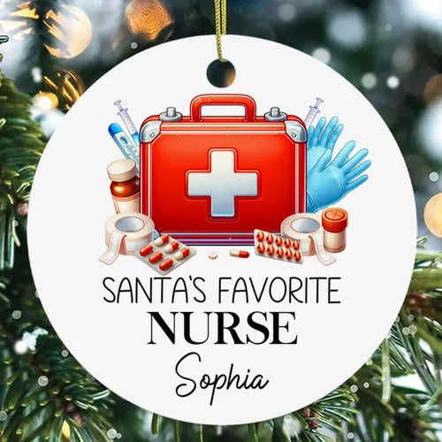 Miniatura 14 de Adorno de cristal personalizado para peluquero de perro favorito de Santa, adorno de Navidad para peluquero de perros 2025, adornos personalizados