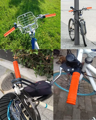 Miniatura 12 de MSDADA Puños de manillar de goma antideslizantes para niños, scooter, montaña, carretera, crucero