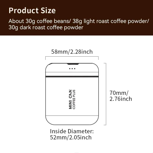 Miniatura 2 de watchget Mini recipiente de café hermético portátil para 1 taza, almacenamiento de granos de café de acero inoxidable con válvulas de liberación