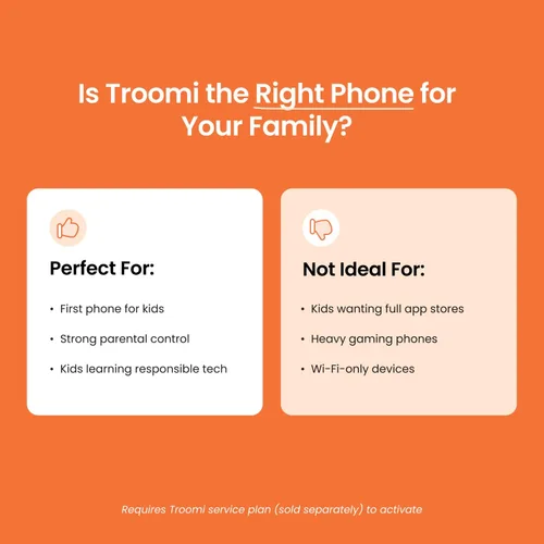 Miniatura 9 de Troomi Teléfono seguro para niños (Samsung Galaxy A16) - Aplicaciones administradas por padres, GPS y monitoreo de texto - Solo compra de teléfono