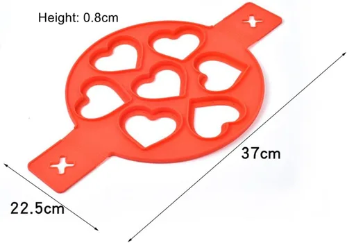 Miniatura 7 de Moldes antiadherentes para panqueques, molde de silicona para huevos fritos, reutilizable, para hacer panqueques, anillo de huevo, herramientas